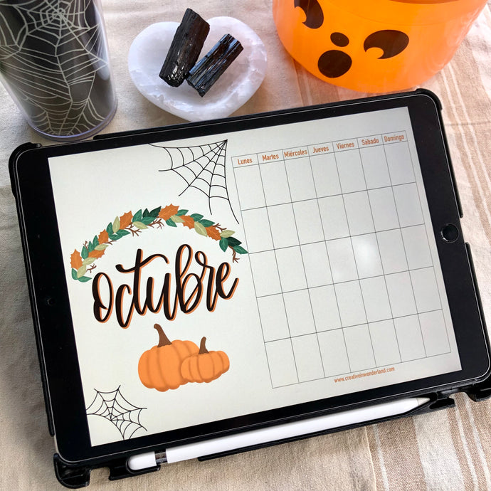 Octubre, el mes más divertido! - Planifica Conmigo Calendario Mensual Mes de Octubre Descargable