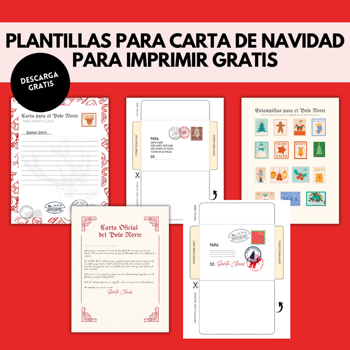 Plantillas para Carta de Navidad para imprimir gratis