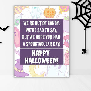 Halloween Candy Bowl Sign - Candy Pastels