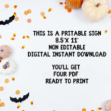 Load image into Gallery viewer, Halloween Candy Bowl Sign - Candy Pastels
