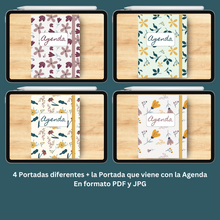 Load image into Gallery viewer, Agenda Digital Sin Fechas | Inicia Domingo y Lunes | 5 Portadas distintas | 200 Stickers | Manual de Instrucciones
