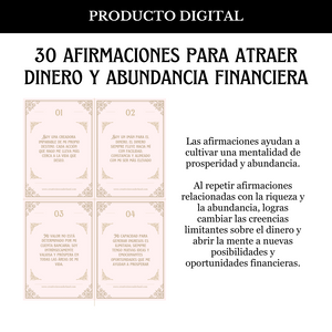 30 Afirmaciones Poderosas para Atraer Dinero y Abundancia Financiera